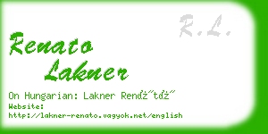 renato lakner business card